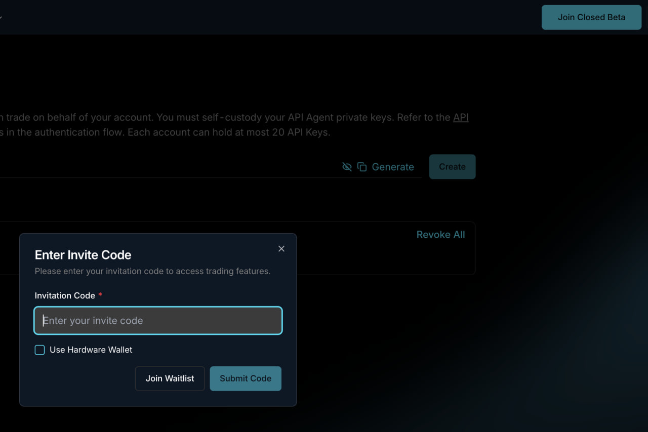 Join Closed Beta button