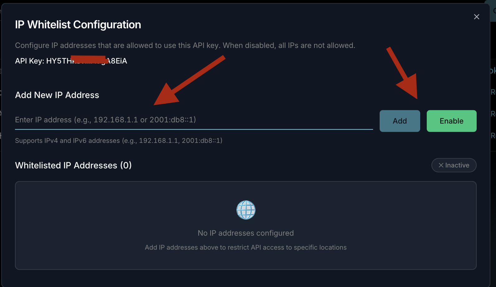 IP Whitelisting
